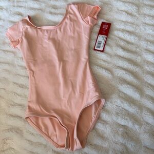 Capezio Girls Pink Short Sleeve Leotard Size Small New with Tags Ballet Dance